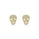 0.31 Cts White Diamond Earring in 14K Yellow Gold