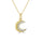 0.12 Cts White Diamond Pendant in 14K Yellow Gold