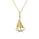 0.03 Cts White Diamond Pendant in 14K Yellow Gold