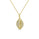 0.10 Cts White Diamond ESPRESSO BEAN Pendant in 14K Yellow Gold
