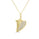 0.21 Cts White Diamond Pendant in 14K Yellow Gold