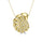 0.46 Cts White Diamond Pendant in 14K Yellow Gold