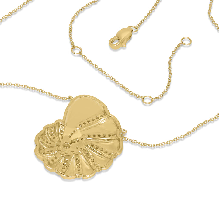0.46 Cts White Diamond ROUND Pendant in 14K Yellow Gold