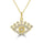 0.19 Cts White Diamond Pendant in 14K Yellow Gold