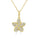 0.16 Cts White Diamond Pendant in 14K Yellow Gold