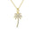 0.11 Cts White Diamond Pendant in 14K Yellow Gold