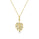 0.08 Cts White Diamond Pendant in 14K Yellow Gold
