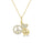 0.18 Cts White Diamond Pendant in 14K Yellow Gold