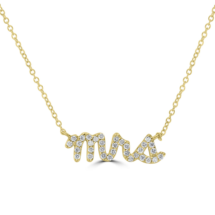 0.14 Cts White Diamond Pendant in 14K Yellow Gold