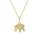 0.11 Cts White Diamond Pendant in 14K Yellow Gold