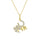 0.15 Cts White Diamond Pendant in 14K Yellow Gold