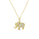 0.06 Cts White Diamond Pendant in 14K Yellow Gold