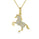 0.13 Cts White Diamond Pendant in 14K Yellow Gold