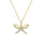 0.15 Cts White Diamond Pendant in 14K Yellow Gold