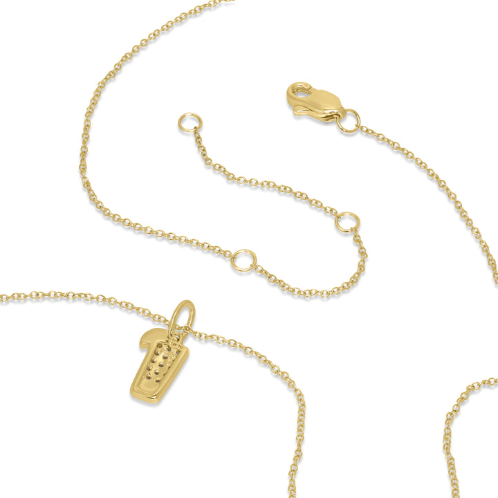 0.07 Cts White Diamond COCKTAIL Pendant in 14K Yellow Gold
