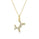 0.22 Cts White Diamond Pendant in 14K Yellow Gold