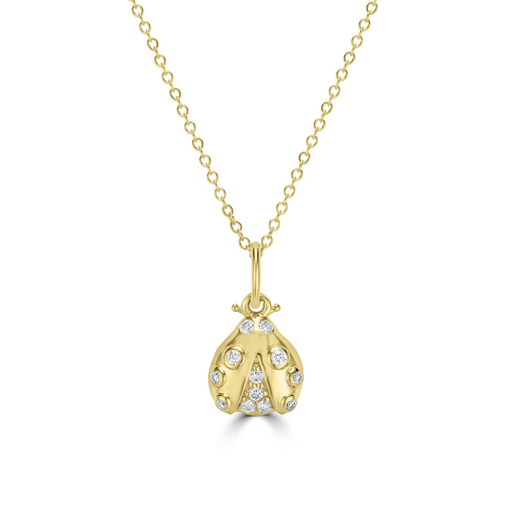 0.07 Cts White Diamond Pendant in 14K Yellow Gold