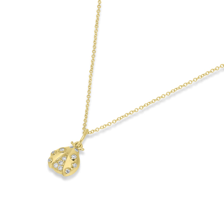 0.07 Cts White Diamond Pendant in 14K Yellow Gold