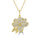 0.30 Cts White Diamond Pendant in 14K Yellow Gold