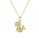 0.08 Cts White Diamond Pendant in 14K Yellow Gold