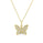 0.16 Cts White Diamond Pendant in 14K Yellow Gold