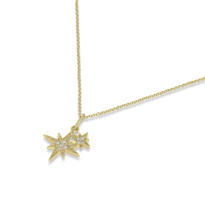 0.05 Cts White Diamond Pendant in 14K Yellow Gold