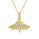 0.10 Cts White Diamond Pendant in 14K Yellow Gold