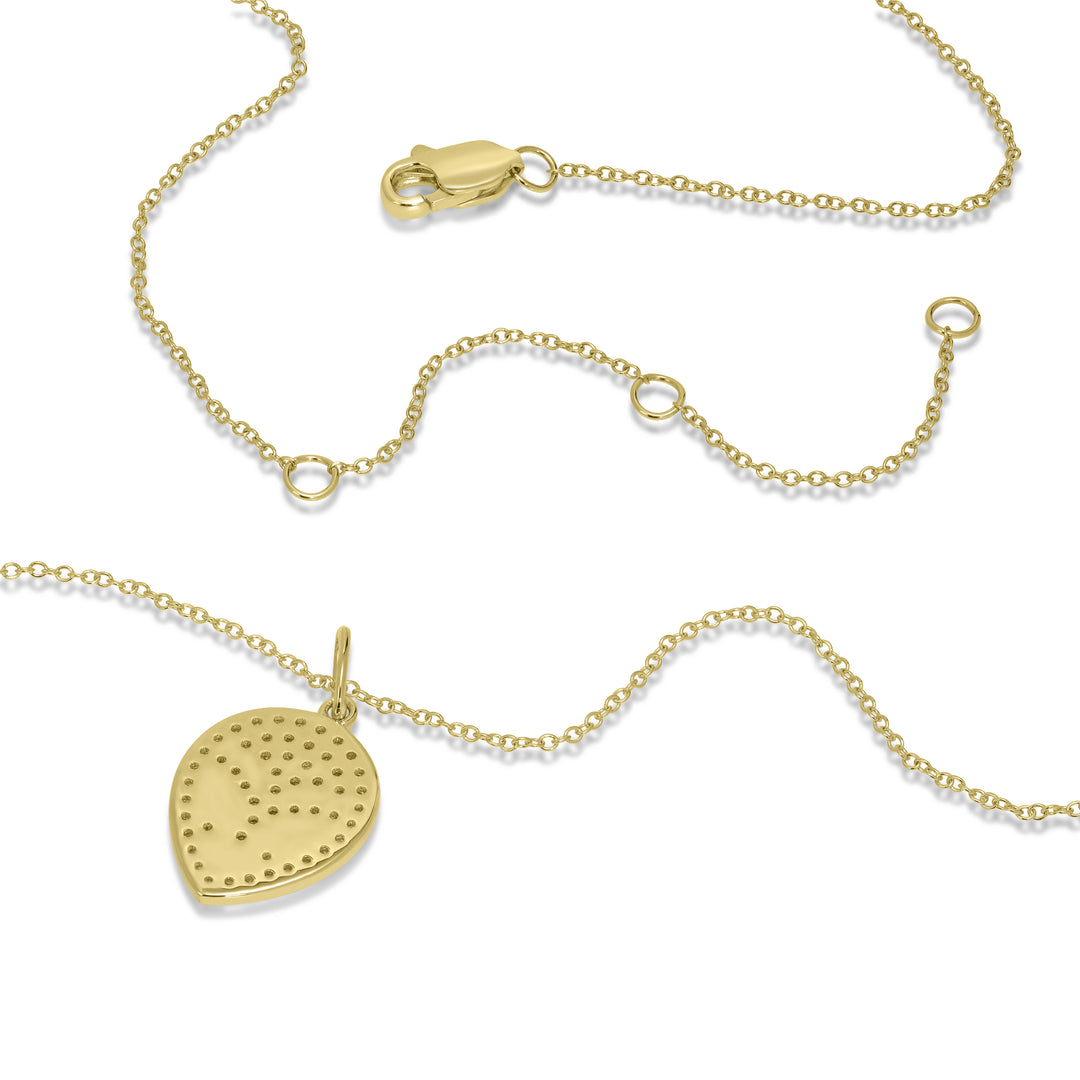 0.25 Cts White Diamond ALIEN Pendant in 14K Yellow Gold