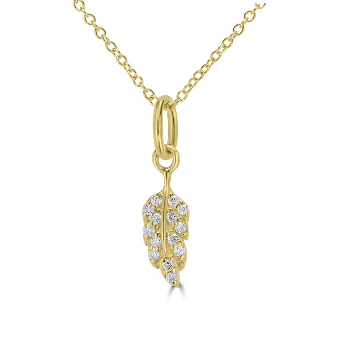 0.06 Cts White Diamond Pendant in 14K Yellow Gold