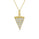 0.34 Cts White Diamond Pendant in 14K Yellow Gold