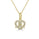 0.11 Cts White Diamond Pendant in 14K Yellow Gold