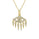 0.21 Cts White Diamond Pendant in 14K Yellow Gold