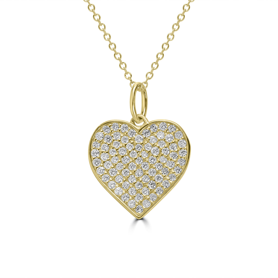 0.38 Cts White Diamond Pendant in 14K Yellow Gold