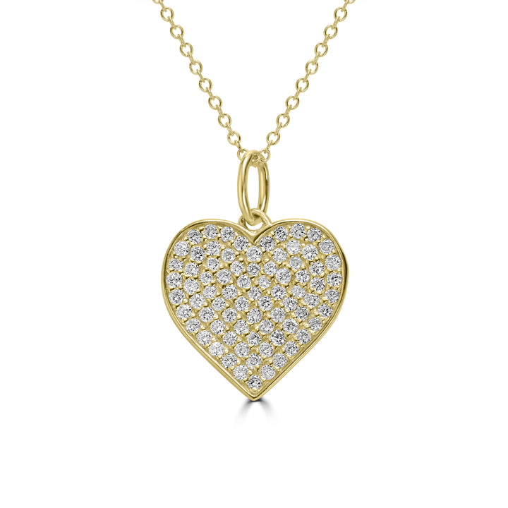 0.38 Cts White Diamond Pendant in 14K Yellow Gold