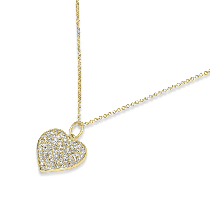 0.38 Cts White Diamond Pendant in 14K Yellow Gold