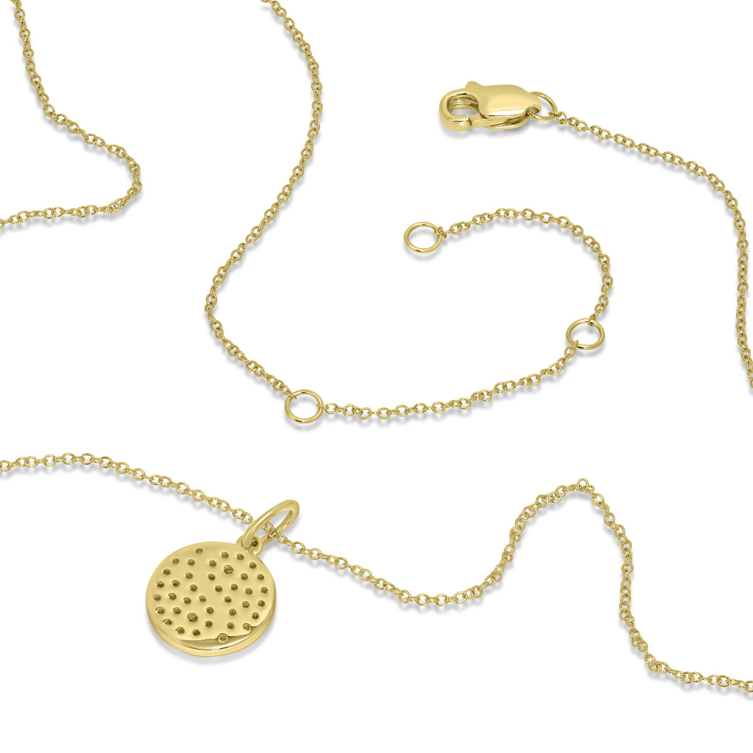 0.33 Cts White Diamond YIN YANG Pendant in 14K Yellow Gold