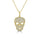 0.22 Cts White Diamond Pendant in 14K Yellow Gold