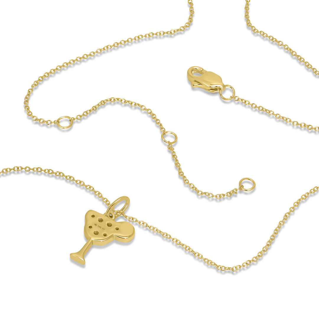 0.10 Cts White Diamond MARGARITA Pendant in 14K Yellow Gold