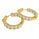 7.20 DEW. Moissanite Hoop Earring in 925 Yellow Gold