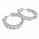 7.20 DEW Moissanite Hoop Earring in 925 Platinum Plated
