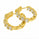 1.60 DEW Moissanite Hoop Earring in 925 Yellow Gold
