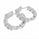 1.60 DEW Moissanite Hoop Earring in 925 Platinum Plated