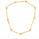 8.00 DEW Moissanite Link Necklace in 925 Yellow Gold