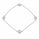 1.50 DEW Moissanite Station Bracelet in 925 Platinum Plated