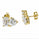 4.00 DEW Moissanite Toi Moi Earring in 925 Yellow Gold