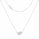 2.00 DEW Moissanite Toi Moi Necklace in 925 Platinum Plated