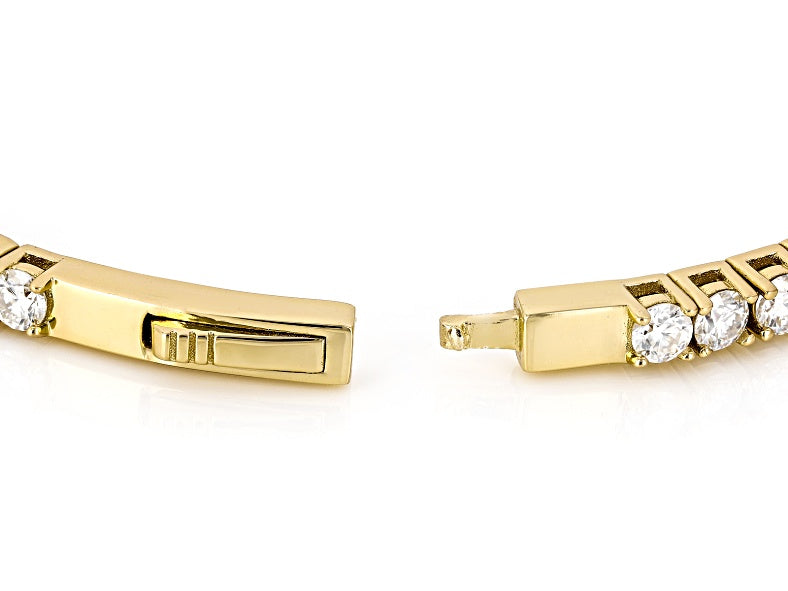 5.05 DEW Moissanite Bangle in 925 Yellow Gold Plated