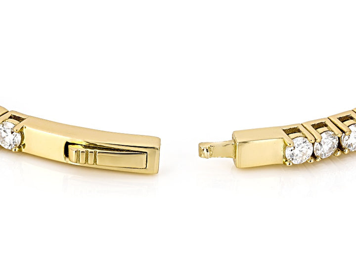 5.05 DEW Moissanite Bangle in 925 Yellow Gold Plated
