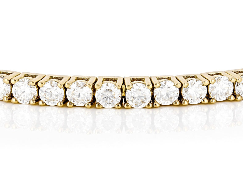 5.85 DEW Moissanite Bangle in 925 Yellow Gold Plated