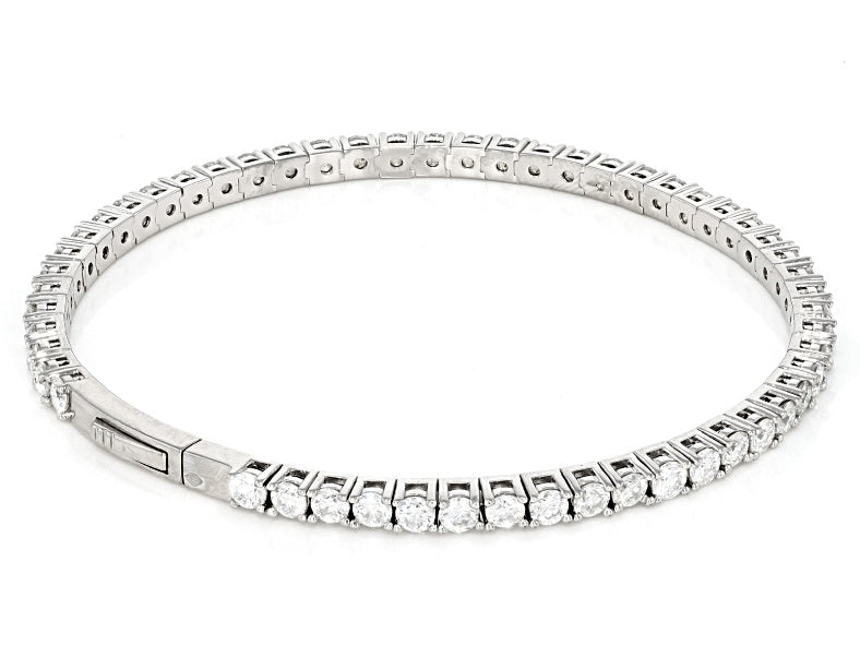 5.05 DEW Moissanite Bangle in 925 Platinum Plated